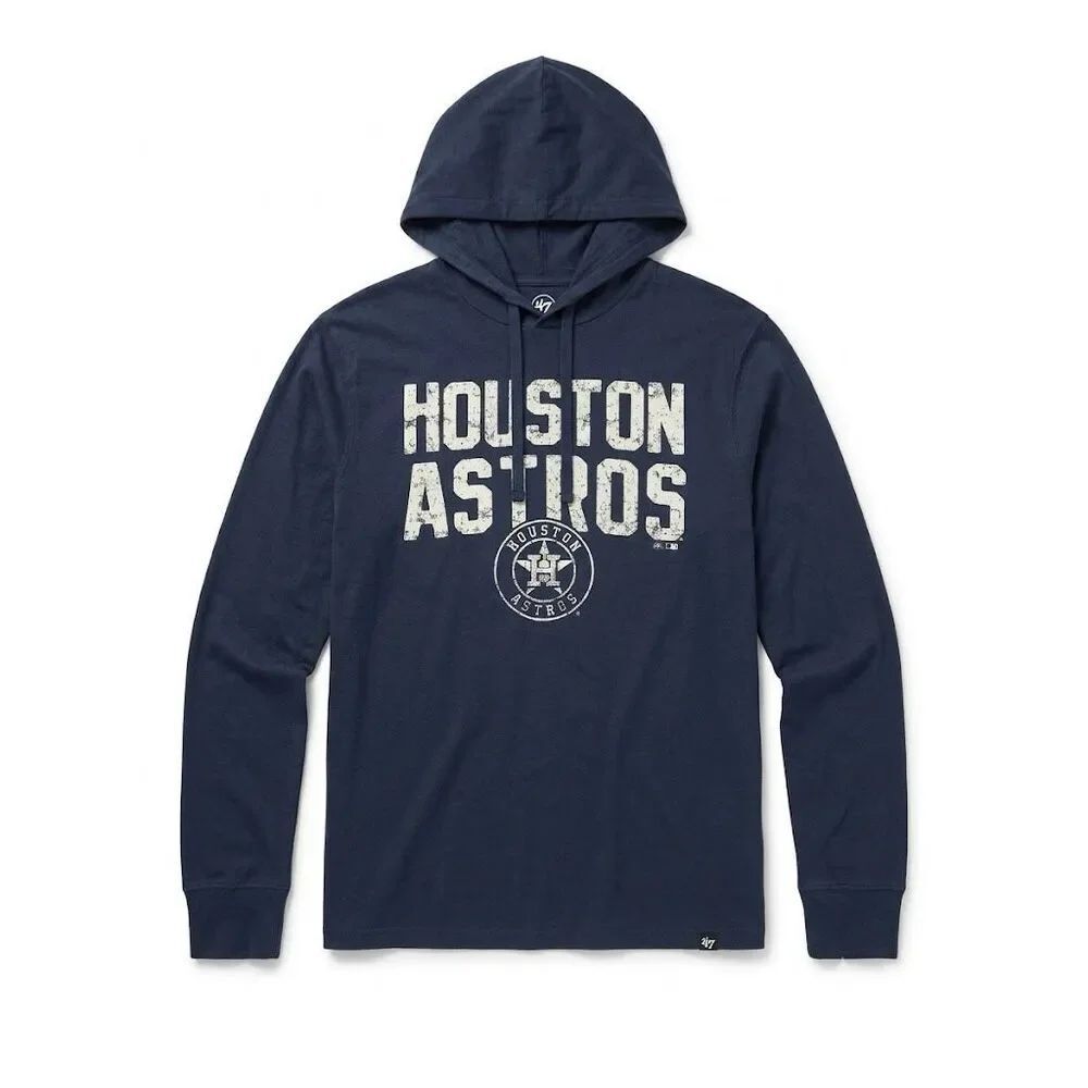 47 Brand Houston Astros Vintage Pullover Hoodie Atlas Blue Small